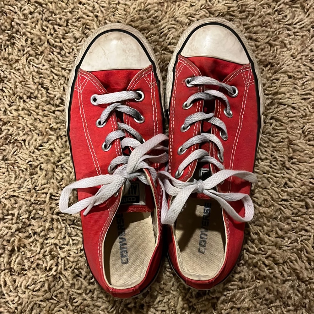 Youth Red Low Top Converse